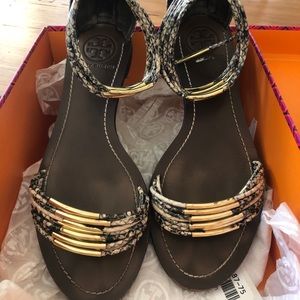 Tory Burch Mignon Rings Flat Sandal-Airless Snake